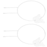 2Pcs Butterfly Garden Climbing Trellis Beautiful Iron Plant Trellis for Decorative Potted Climbing Vines Flowers Round