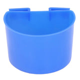 20Pcs Bird Food Bowl Plastic Parrot Water Feeding Cup Birdcage Feeder Trough Set Kit Blue 11x6cm / 4.33x2.36in - Top-Down View