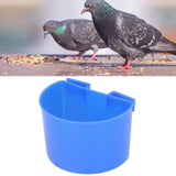20Pcs Bird Food Bowl Plastic Parrot Water Feeding Cup Birdcage Feeder Trough Set Kit Blue 11x6cm / 4.33x2.36in - Extra Image