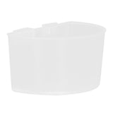 20Pcs Bird Food Bowl Plastic Parrot Water Feeding Cup Birdcage Feeder Trough Set Kit White 9s6cm / 3.54x2.36in