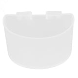 20Pcs Bird Food Bowl Plastic Parrot Water Feeding Cup Birdcage Feeder Trough Set Kit White 11x6cm / 4.33x2.36in