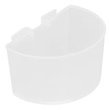 20Pcs Bird Food Bowl Plastic Parrot Water Feeding Cup Birdcage Feeder Trough Set Kit White 11x6cm / 4.33x2.36in