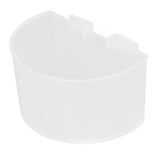 20Pcs Bird Food Bowl Plastic Parrot Water Feeding Cup Birdcage Feeder Trough Set Kit White 11x6cm / 4.33x2.36in