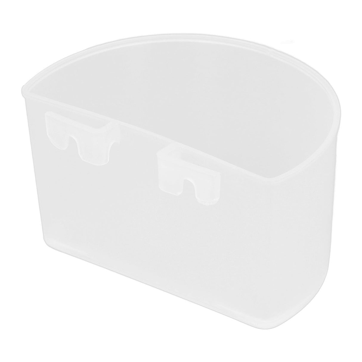 20Pcs Bird Food Bowl Plastic Parrot Water Feeding Cup Birdcage Feeder Trough Set Kit White 11x6cm / 4.33x2.36in