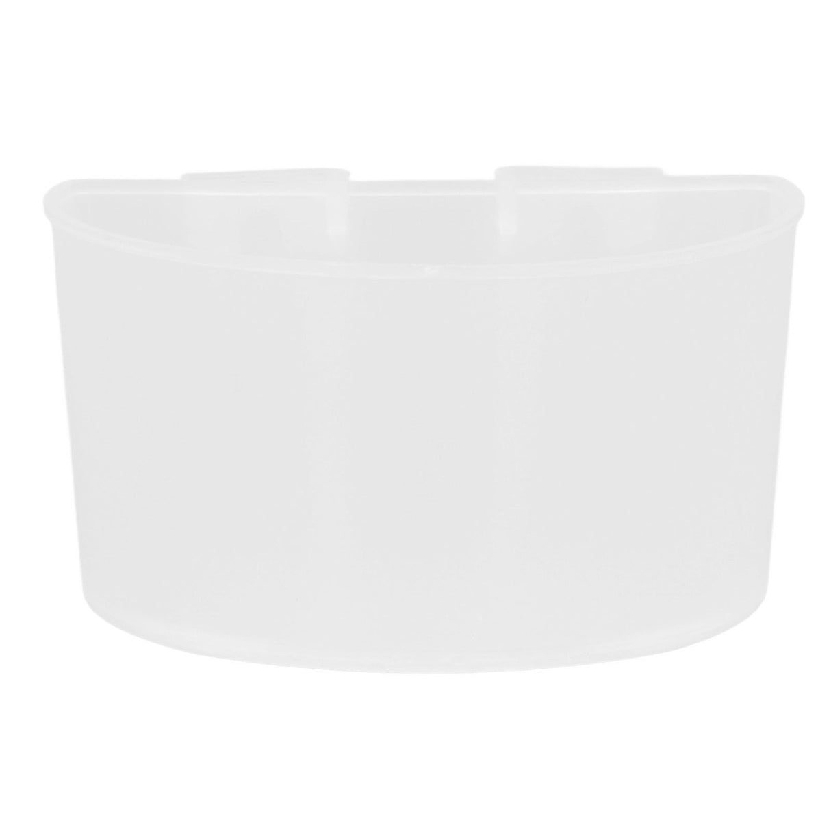 20Pcs Bird Food Bowl Plastic Parrot Water Feeding Cup Birdcage Feeder Trough Set Kit White 11x6cm / 4.33x2.36in