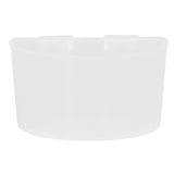 20Pcs Bird Food Bowl Plastic Parrot Water Feeding Cup Birdcage Feeder Trough Set Kit White 11x6cm / 4.33x2.36in