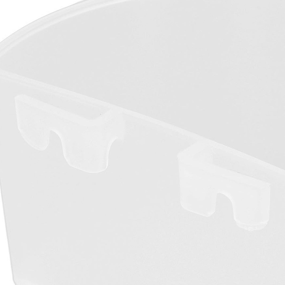 20Pcs Bird Food Bowl Plastic Parrot Water Feeding Cup Birdcage Feeder Trough Set Kit White 11x6cm / 4.33x2.36in