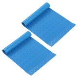 2Pcs Swimming Pool Ladder Mat Rubber Protective Floor Step Pad 60x24x0.1cm Set Kit