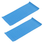 2Pcs Swimming Pool Ladder Mat Rubber Protective Floor Step Pad 60x24x0.1cm Set Kit