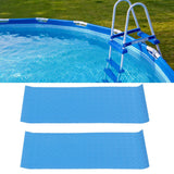2Pcs Swimming Pool Ladder Mat Rubber Protective Floor Step Pad 60x24x0.1cm Set Kit - Extra Image