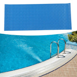 2Pcs Swimming Pool Ladder Mat Rubber Protective Floor Step Pad 60x24x0.1cm Set Kit
