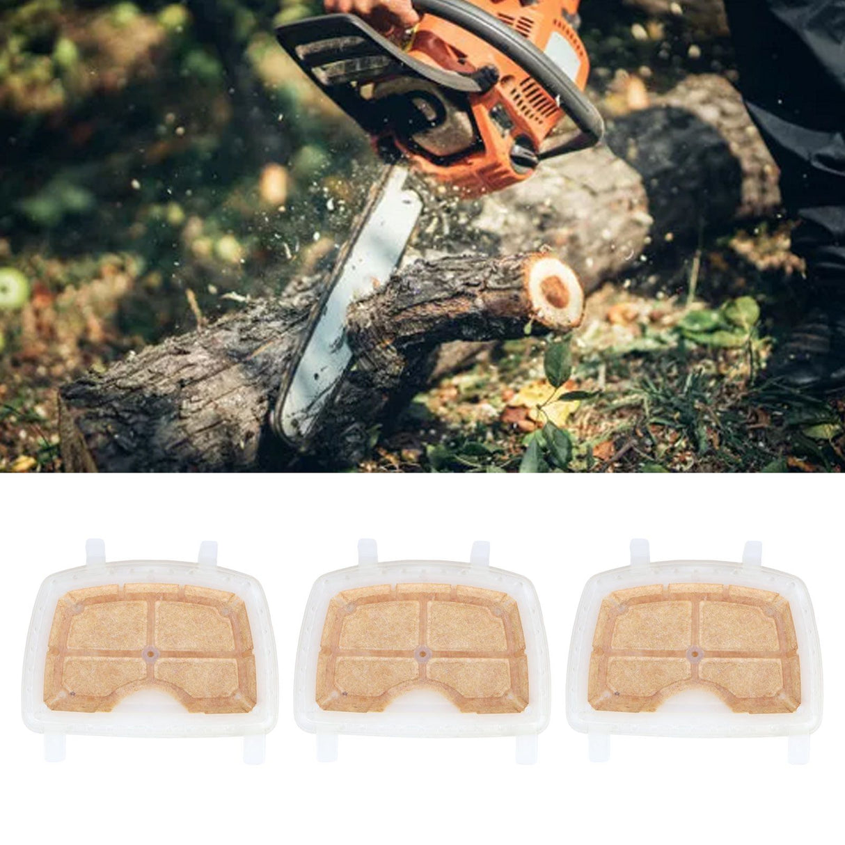3pcs 1139 007 1800 Air Filter Replacement Garden Chain Saw Filter Chainsaw Accessories for STIHL MS171 MS181