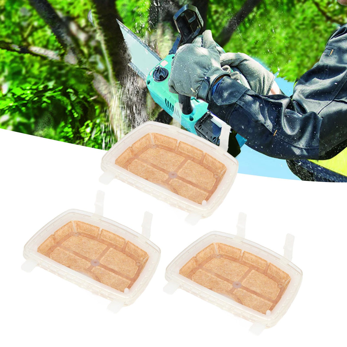 3pcs 1139 007 1800 Air Filter Replacement Garden Chain Saw Filter Chainsaw Accessories for STIHL MS171 MS181
