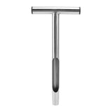 T Style Handle Soil Test Kits Stainless Steel Material Soil Sampler Kit with 2 Reusable Sampler Bags for Agriculture Forestry - Front View