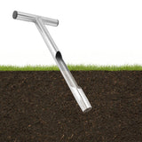 T Style Handle Soil Test Kits Stainless Steel Material Soil Sampler Kit with 2 Reusable Sampler Bags for Agriculture Forestry