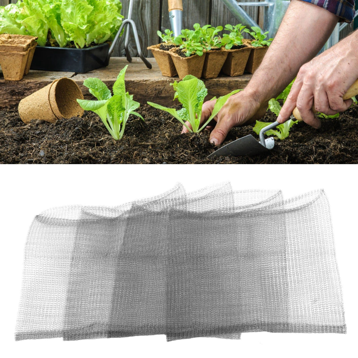 4Pcs Vole Wire Baskets Mesh Plant Root Protector Prevent Underground Burrowing Animal Damages
