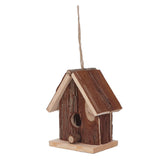 Wooden Bird House Hanging Retro Style Fir Wood Birdhouse for Outdoor Garden Porch Home Office Decoration - Top-Down View