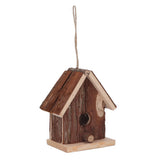 Wooden Bird House Hanging Retro Style Fir Wood Birdhouse for Outdoor Garden Porch Home Office Decoration - Rear View