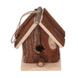 Wooden Bird House Hanging Retro Style Fir Wood Birdhouse for Outdoor Garden Porch Home Office Decoration - Low Angle