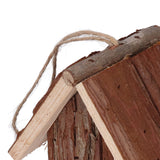 Wooden Bird House Hanging Retro Style Fir Wood Birdhouse for Outdoor Garden Porch Home Office Decoration - Extra Image