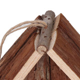 Wooden Bird House Hanging Retro Style Fir Wood Birdhouse for Outdoor Garden Porch Home Office Decoration - Extra Image