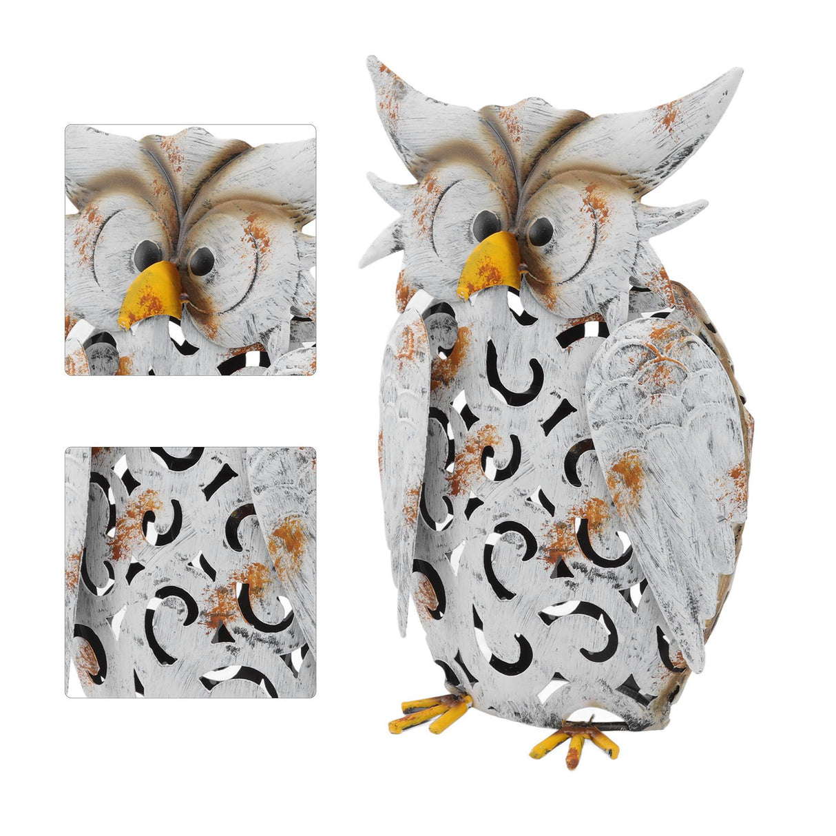 Solar Light Owl Shape Vivid Lifelike IP55 Waterproof Iron Solar Decorative Light for Garden Lawns Patios