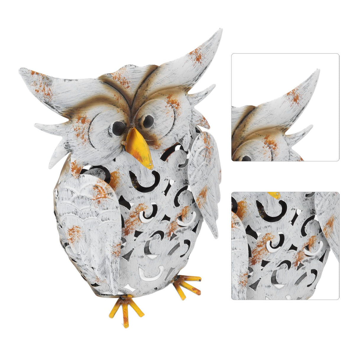 Solar Light Owl Shape Vivid Lifelike IP55 Waterproof Iron Solar Decorative Light for Garden Lawns Patios