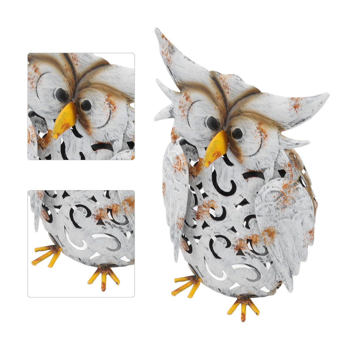 Solar Light Owl Shape Vivid Lifelike IP55 Waterproof Iron Solar Decorative Light for Garden Lawns Patios