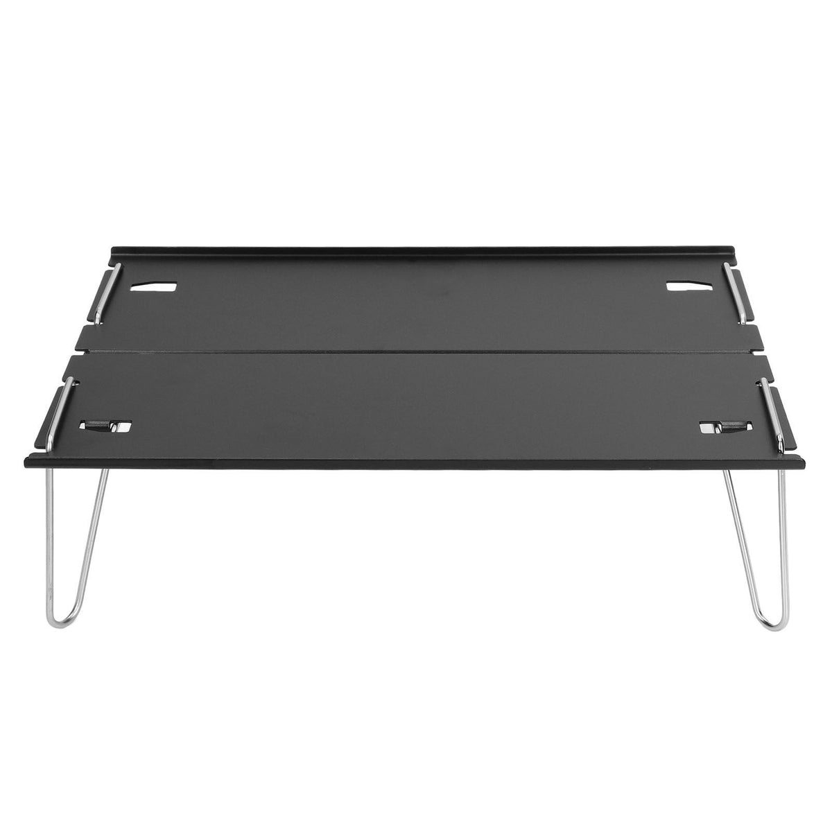 Folding Camping Table Outdoor Portable Aluminum Alloy Ultra Light Mini Folding Table Multifunction Camping Table Black