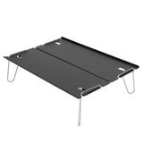 Folding Camping Table Outdoor Portable Aluminum Alloy Ultra Light Mini Folding Table Multifunction Camping Table Black