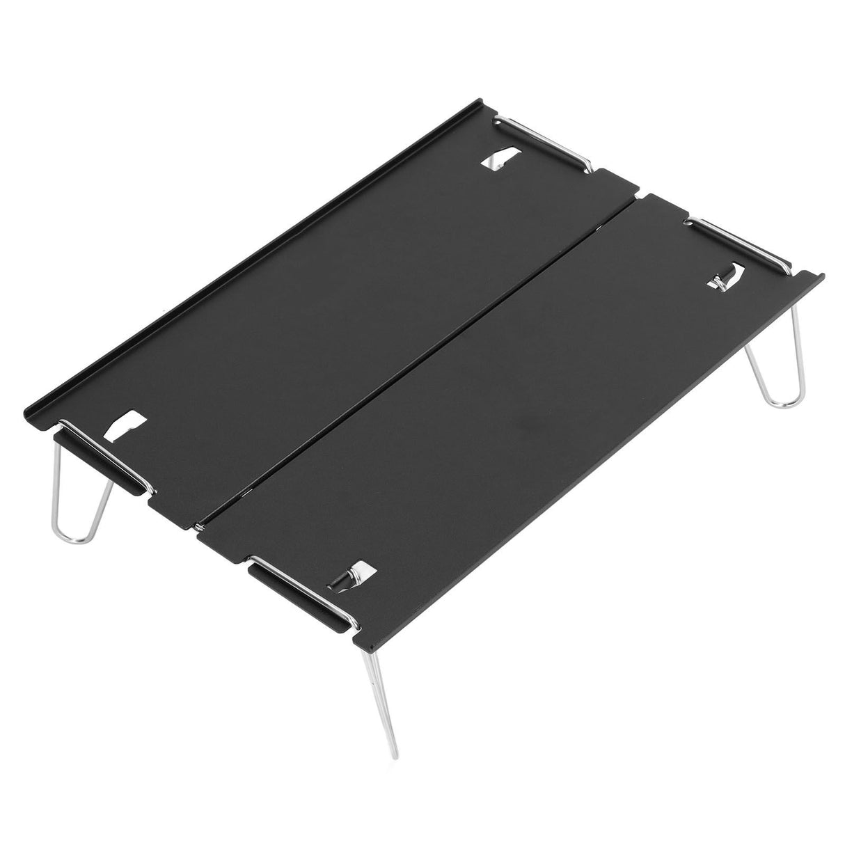 Folding Camping Table Outdoor Portable Aluminum Alloy Ultra Light Mini Folding Table Multifunction Camping Table Black