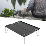 Folding Camping Table Outdoor Portable Aluminum Alloy Ultra Light Mini Folding Table Multifunction Camping Table Black - Extra Image