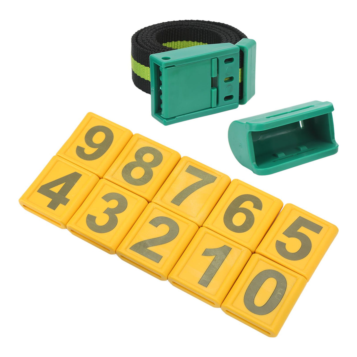 Cow Collar Wear Resistant Plastic Animal Collar with Pedometer 10 Number Plate Cow Identifying Collar for Animal Husbandry