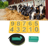 Cow Collar Wear Resistant Plastic Animal Collar with Pedometer 10 Number Plate Cow Identifying Collar for Animal Husbandry - Extra Image