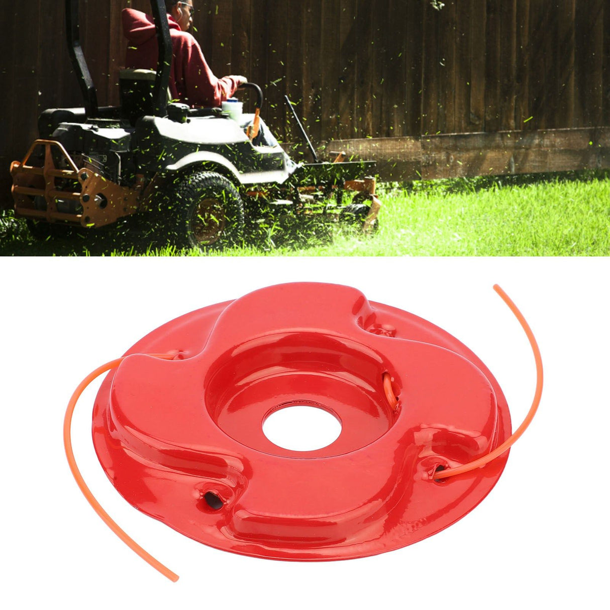 String Trimmer Head Universal Red Iron Lawn Mower Weeder Trimmer Head Replacement for Agriculture Style 1