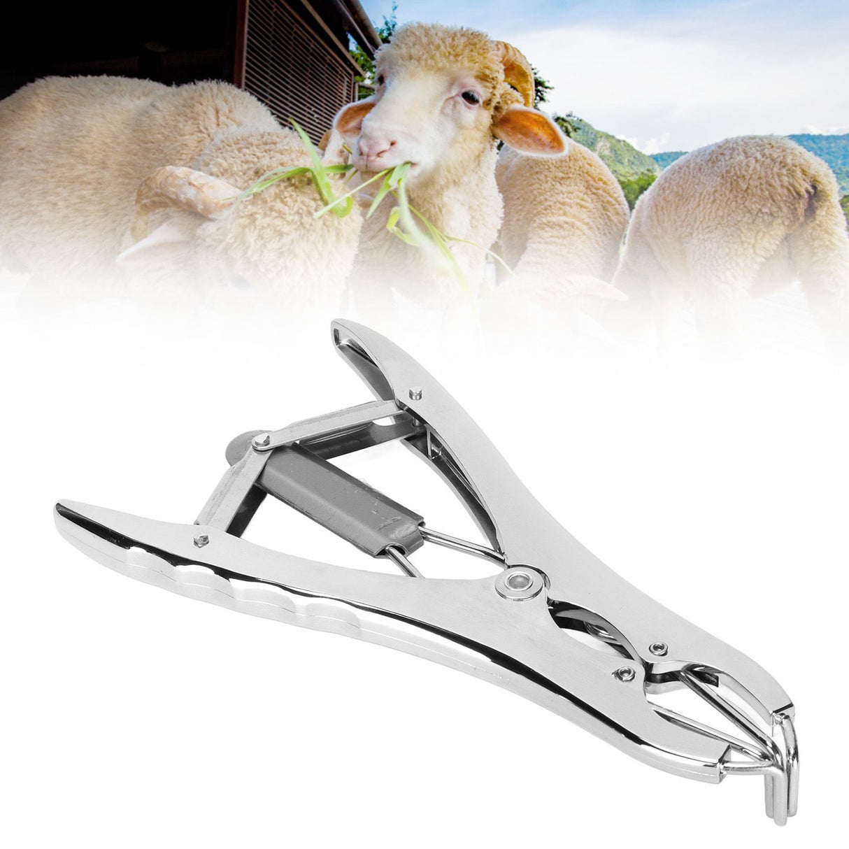 Castration Pliers Aluminium Alloy Bloodless Elastic Tail Docking Clamp for Farm Animal Supplies