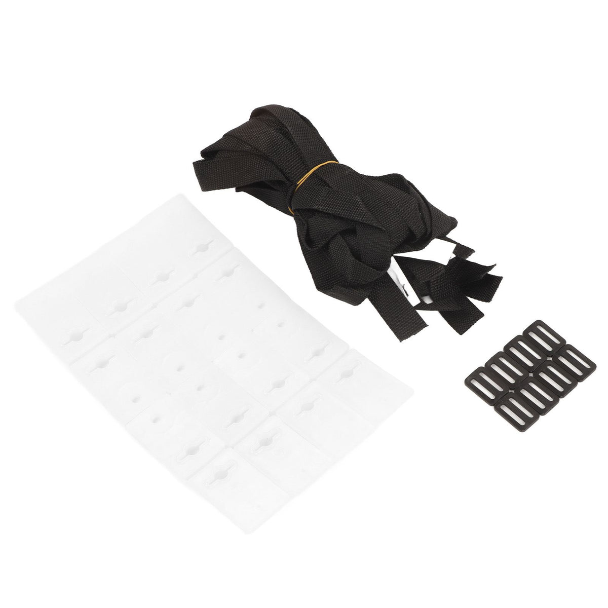 8 Sets Swimming Pool Roller Strap Solar Cover Reel Attachment Kit with Cord Plates and Buckles