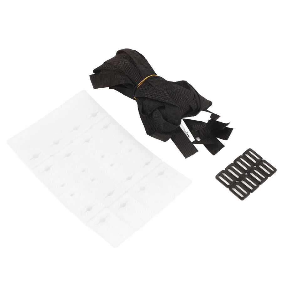 Pool solar cover reel attachment kit, 8 sets of straps, buckles and cord plates, buckles