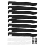 8 Sets Swimming Pool Roller Strap Solar Cover Reel Attachment Kit with Cord Plates and Buckles