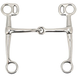 Horse Breaking Bit Stainless Steel 125mm Jointed Mouth Bit Equipment with Turn Cheek for Training