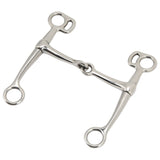 Horse Breaking Bit Stainless Steel 125mm Jointed Mouth Bit Equipment with Turn Cheek for Training