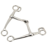 Horse Breaking Bit Stainless Steel 125mm Jointed Mouth Bit Equipment with Turn Cheek for Training