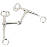 Horse Breaking Bit Stainless Steel 125mm Jointed Mouth Bit Equipment with Turn Cheek for Training
