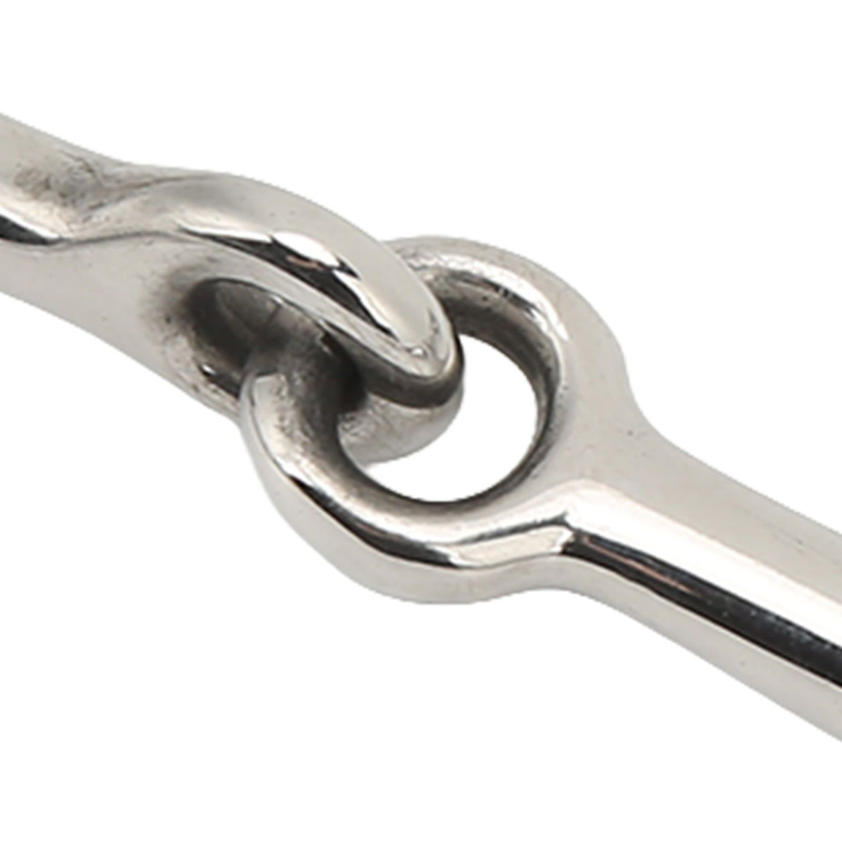 Horse Breaking Bit Stainless Steel 125mm Jointed Mouth Bit Equipment with Turn Cheek for Training