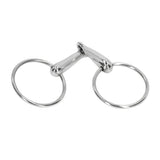 Horse Snaffle Bit Stainless Steel Horse Mouth Bit Jointed Chewing Mouth Roller 135mm - Front View