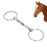 Horse Snaffle Bit Stainless Steel Horse Mouth Bit Jointed Chewing Mouth Roller 135mm - Extra Image