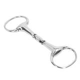 Horse Gag Ring Snaffle Bite Stainless Steel 125mm Loose Oval Link Mouthpiece Horse Training Equipment