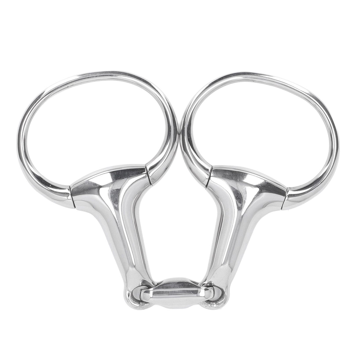 Horse Gag Ring Snaffle Bite Stainless Steel 125mm Loose Oval Link Mouthpiece Horse Training Equipment