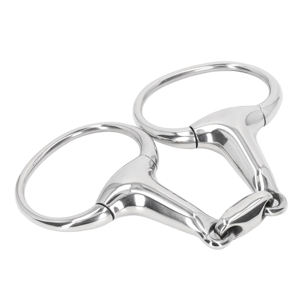 Horse Gag Ring Snaffle Bite Stainless Steel 125mm Loose Oval Link Mouthpiece Horse Training Equipment