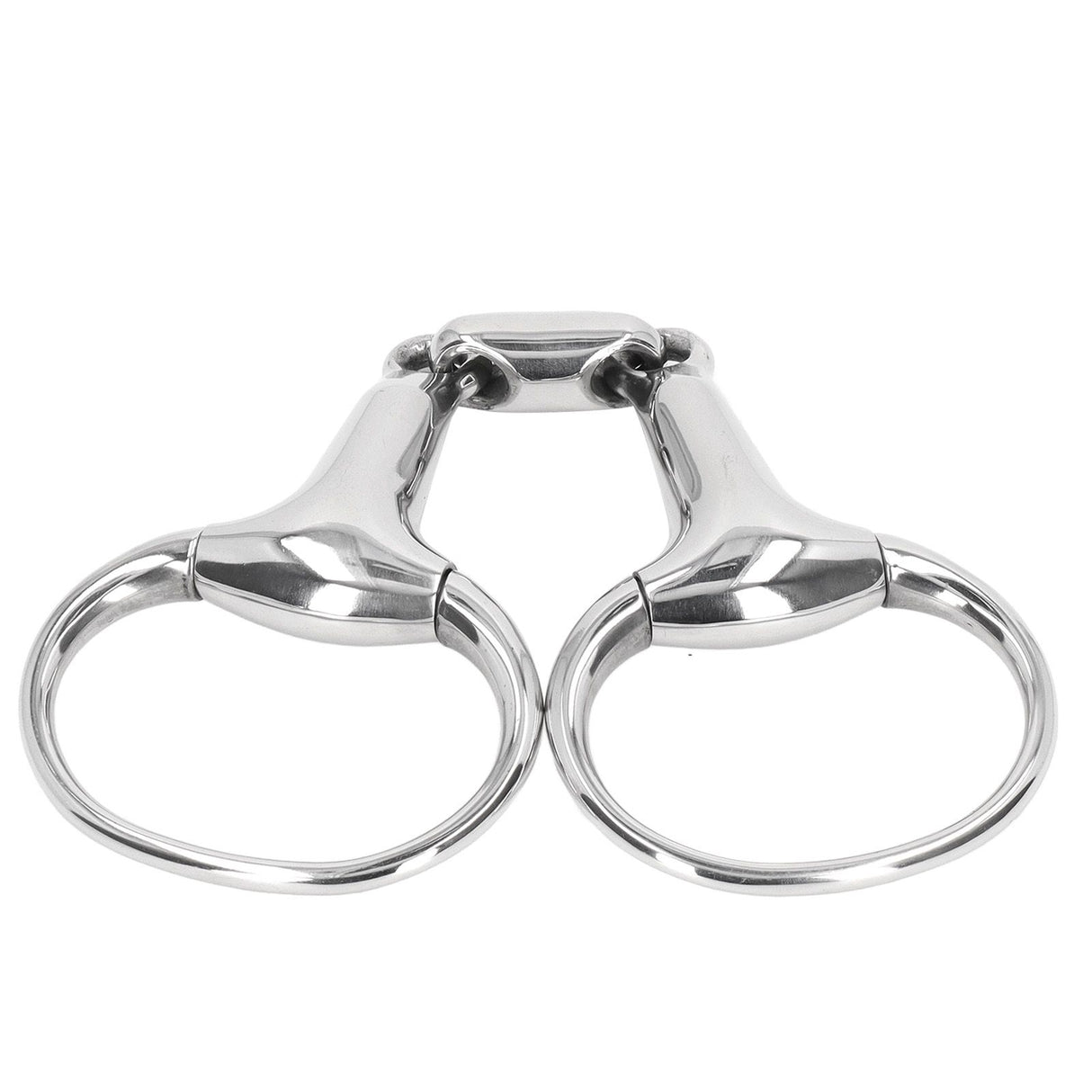 Horse Gag Ring Snaffle Bite Stainless Steel 125mm Loose Oval Link Mouthpiece Horse Training Equipment